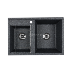 Кухонная мойка Aquaton Делия 78 DBL 2 чаши, цвет графит (1A723132DE210)