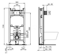 Система инсталляции для унитазов Ideal Standard ProSys Eco Frame 2.0 (R046367)
