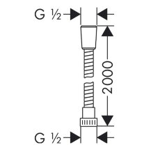28264000 Душевой шланг Metaflex 2 m