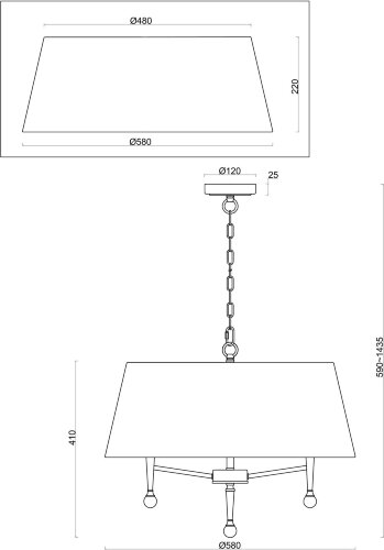 Подвесная люстра Freya FR5190PL-05BS1
