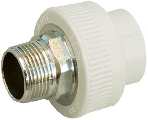 Муфта комбинированная PPR-НР D90х3" Ekoplastik