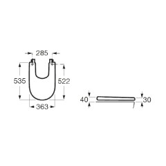 Крышка к подвесному биде Roca MERIDIAN-N 560, микролифт