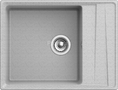 Кухонная мойка GRANFEST LEVEL 660L 660х500 1-чаша+крыло, серый