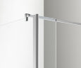 Душевая перегородка Azario CHICAGO 1100х1950 прозрачное стекло 8 мм, подвижная доп.перегородка 30 см, цвет профиля серебро (AZ-NAR6321 1100)