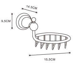Мыльница Azario ELVIA, Бронза (AZ-91109Q)