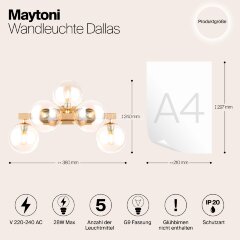 Настенный светильник Maytoni MOD547WL-05G