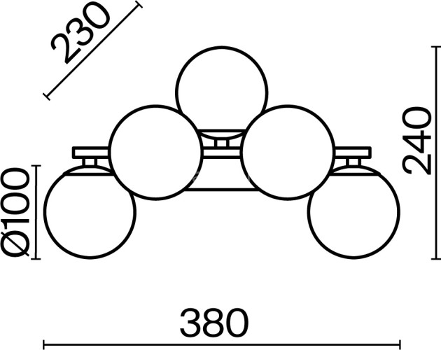 Настенный светильник Maytoni MOD547WL-05G