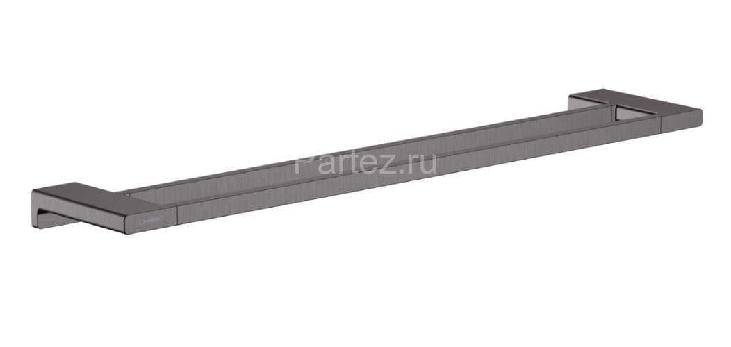 Полотенцедержатель двойной Hansgrohe AddStoris 648 мм, шлифованный чёрный хром (41743340)