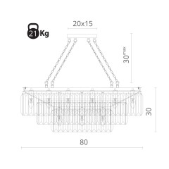 Подвесная люстра Divinare 3001/02 SP-15