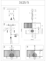 Подвесная люстра Newport 3125/S nickel без абажуров