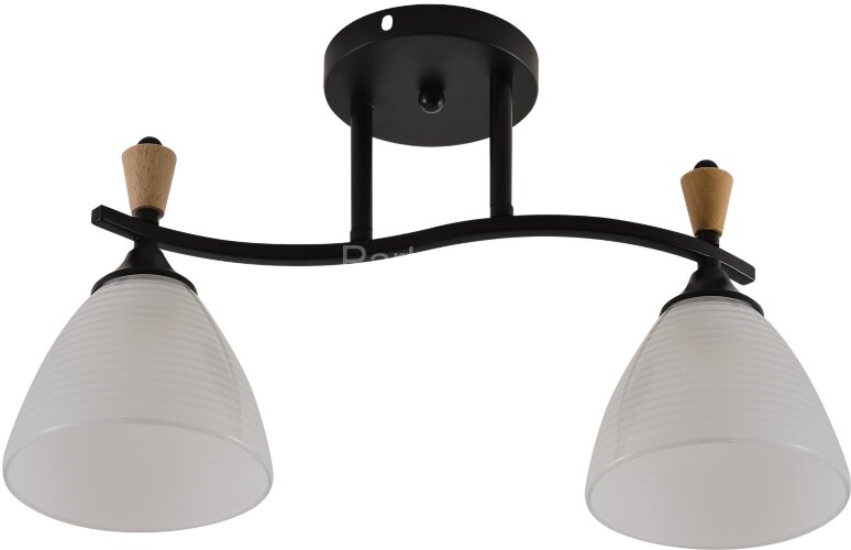 Потолочная люстра Reluce 01589-3.3-02B BK+WOOD