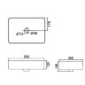 Раковина-чаша Creo Ceramique 500х350х120 накладная, прямоугольная, керамика, черный матовый (PU3500M