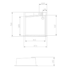 Кухонная мойка AQUATON Парма 510х470х175мм., цвет латте (1A713032PM260)
