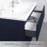 Комплект тумба Итана Kate 80 (787х444х640) подвесная, с раковиной Milena 80, океания (CS00090004)