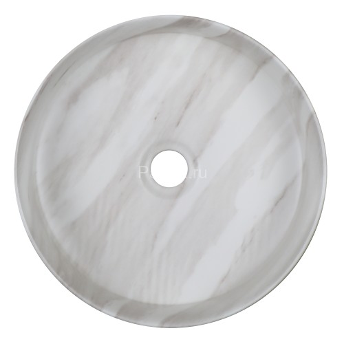 Раковина-чаша Azario 355х355х120 накладная, круглая, светлый мрамор (AZ-3134-M817)