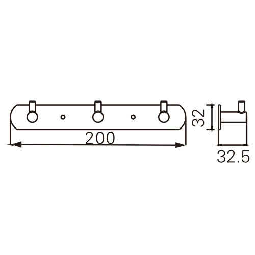 Крючок Azario NESSY, Хром (AZ-1513)
