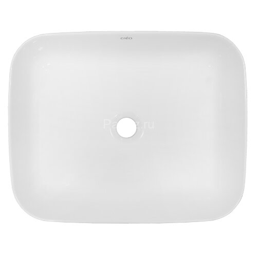 Раковина-чаша Creo Ceramique 500х400х140 накладная, прямоугольная, керамика, белый матовый (PU4200MR