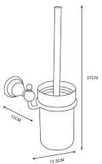 Ёрш Azario ELVIA подвесной с керамической колбой, золото (AZ-91113G)
