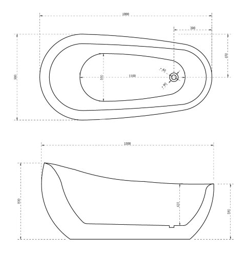 Акриловая ванна ABBER AB9235