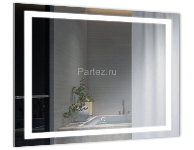 Зеркало AZARIO Alysa 800х600 с подсветкой, сенсорный выключатель с функцией диммера (AZ-Z-046-1CS)