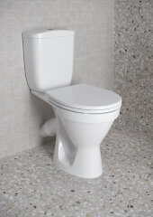 Унитаз-компакт Vitra Norm Blanc Duroplast 345х650х810, напольный, быстросьемное сиденье дюропласт с