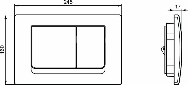 Промо-комплект Унитаз подвесной Ideal Standard Eurovit безободковый + инсталляция  + кнопка смыва