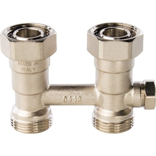 Узел нижнего подключения радиатора для однотрубной системы прямой 3/4" Stout