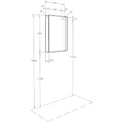 Зеркало-шкаф AQUATON Кантри 55 Дуб верона (1A257702AHB20)