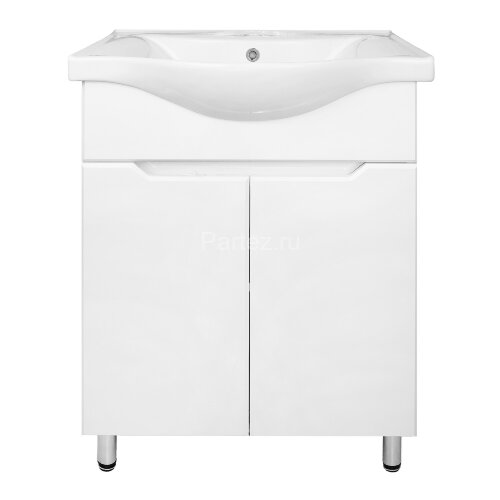 Комплект тумба Палермо 55Н 560х445х840 напольная, с раковиной Basic 55, белый (CS00092519)