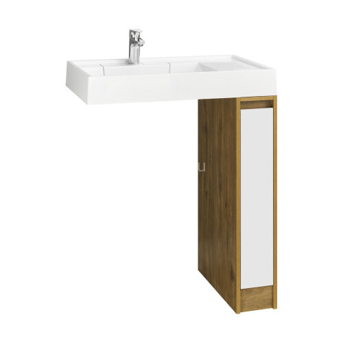 Тумба под раковину Aquaton Лондри 20 без фасада, дуб рустикальный (1A267101LHDR0)