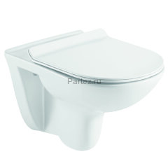 Унитаз подвесной Azario Pavia 530х355х360 безободковый, с ультратонким сидением микролифт (AZ-2142)