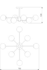 Потолочная люстра Eurosvet 30166/8 хром