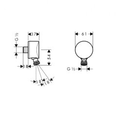 27506000 Fixfit S шланговое подсоединение ½’ с защитой от обратного тока