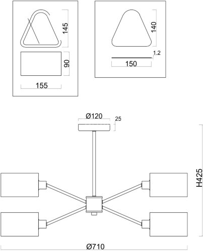 Потолочная люстра Freya FR5040PL-06CH