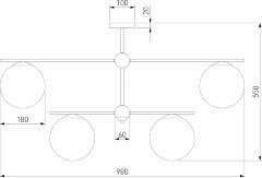 Потолочная люстра Eurosvet 60147/6 черный