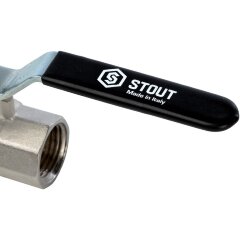 Кран шаровой полнопроходной ВР/ВР рычаг 1/2" Stout