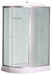 Душевая кабина LORANTO 120х80х215 с низким поддоном 13 см, белое закаленное стекло 4 мм, профиль хром (CS-66121R F 120)