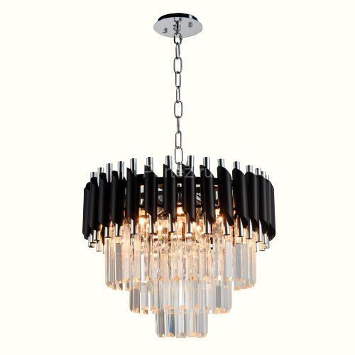Подвесная люстра Natali Kovaltseva DARIAN 76017/5C CHROME BLACK