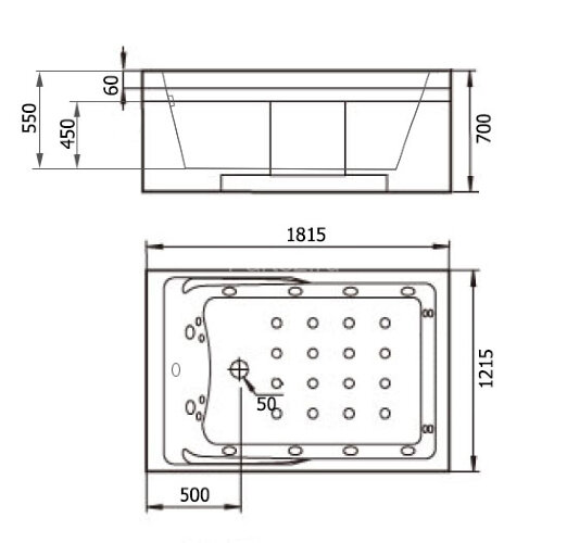 Акриловая ванна Gemy G9061 O R