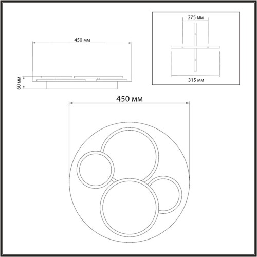 Потолочный светильник Sonex 7734/60L