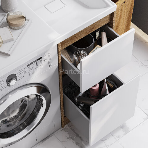 Тумба под раковину Aquaton Лондри 40 без фасада, дуб Сантана (1A267001LH0C0)