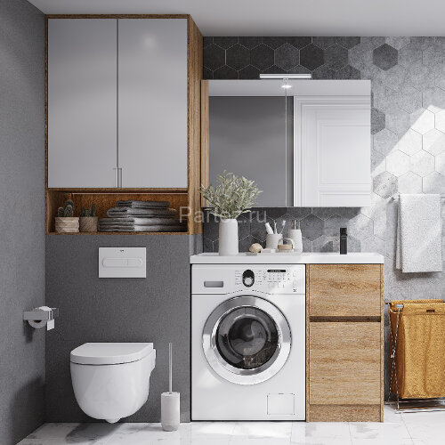 Тумба под раковину Aquaton Лондри 40 без фасада, дуб Сантана (1A267001LH0C0)