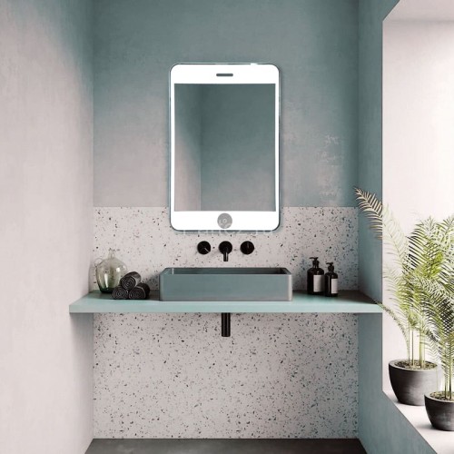 Зеркало AZARIO Адам 550х800 с LED-подсветкой и диммером, сенсорным выключателем (ФР-00001373)