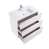 THE GAP Модуль д/раковины 800 мм, 3 ящика, белый глянец