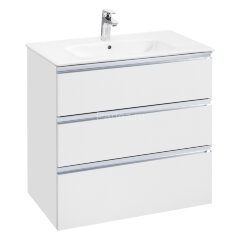 THE GAP Модуль д/раковины 800 мм, 3 ящика, белый глянец