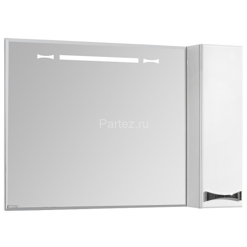 Зеркало-шкаф AQUATON Диор 100 с подсветкой, правый, белый (1A167902DR01R)