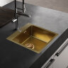 Мойка 5050 MELANA ProfLine 3,0/200 САТИН ЗОЛОТО врезная квадратная D5050HG