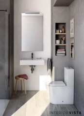 Х_INSPIRA ROUND Низ к унитазу напольный, двойной выпуск, круглый, 600 мм (снято с производства)