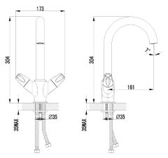 Смеситель для кухни Lemark Lotus LM2705C