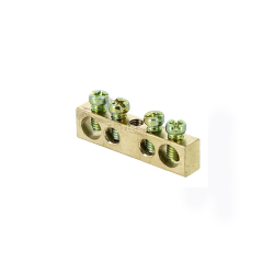 Шина PEN &quot;ноль-земля&quot; 6х9 4 отвер. латунь крепеж по центру PROxima EKF sn0-63-04